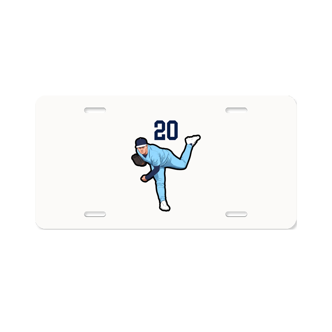 License Plate — Number Top in Classic