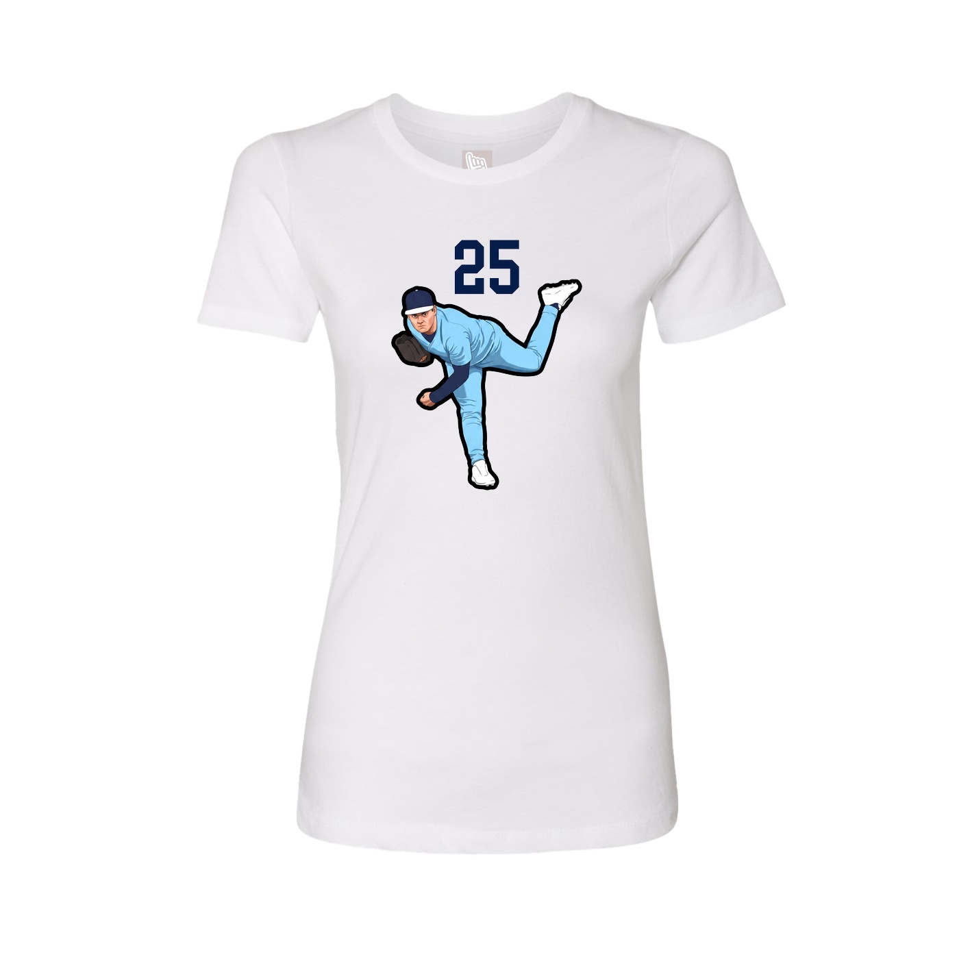 Womens Tee — Number Top in White