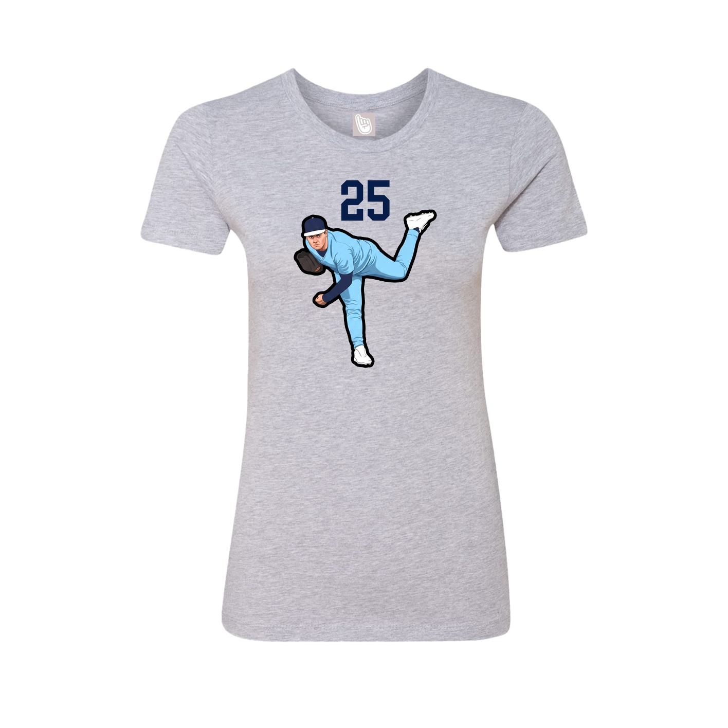 Womens Tee — Number Top in Grey