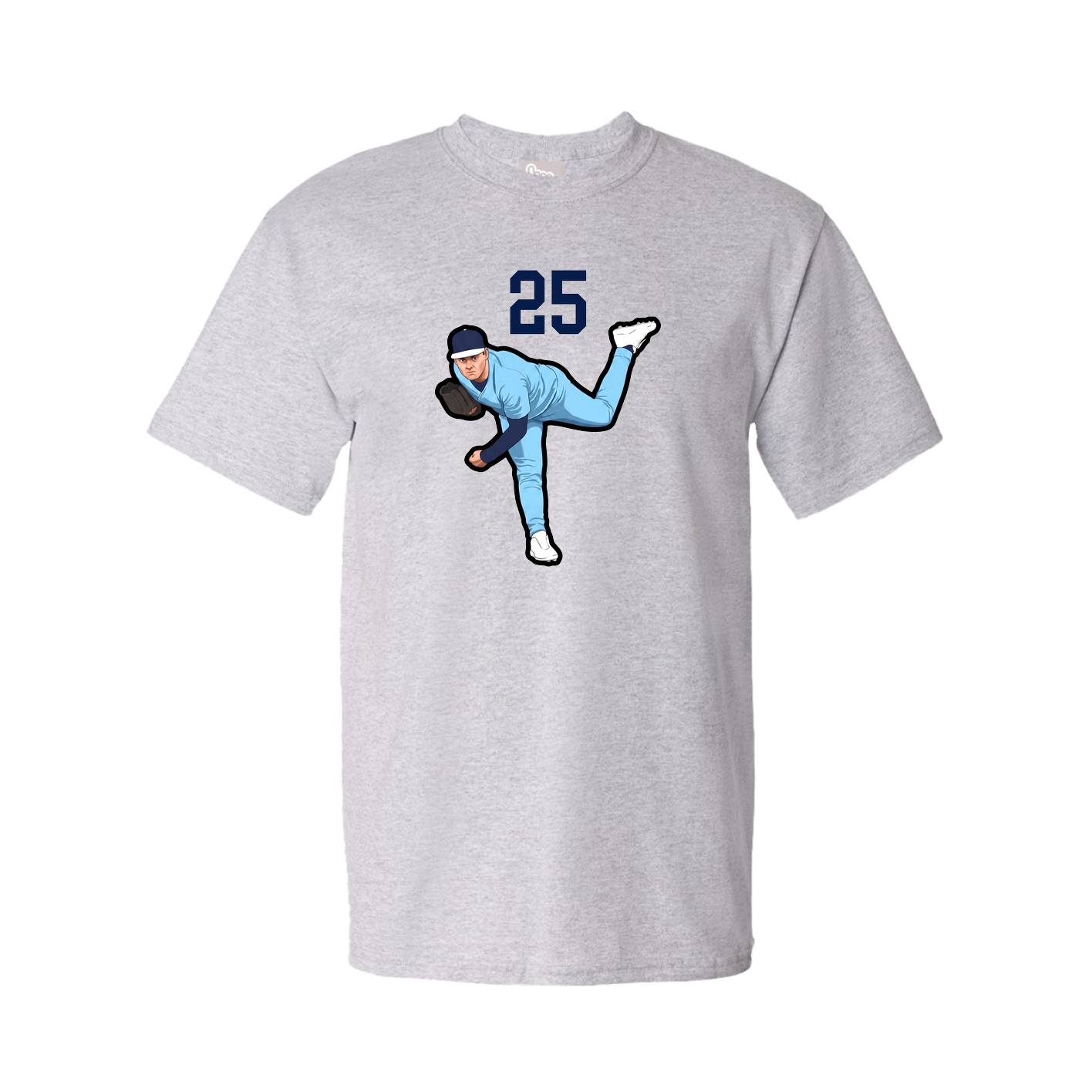 Youth Tee — Number Top in Grey