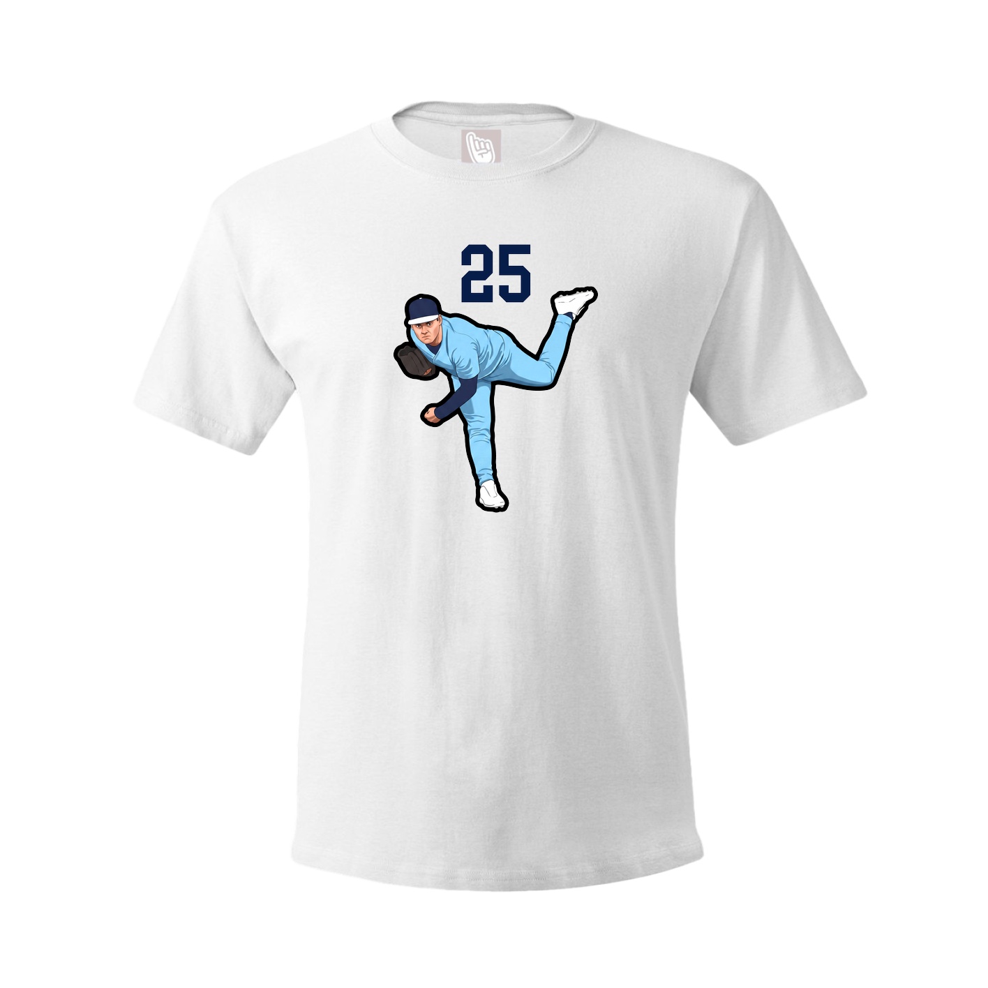 Youth Tee — Number Top in White