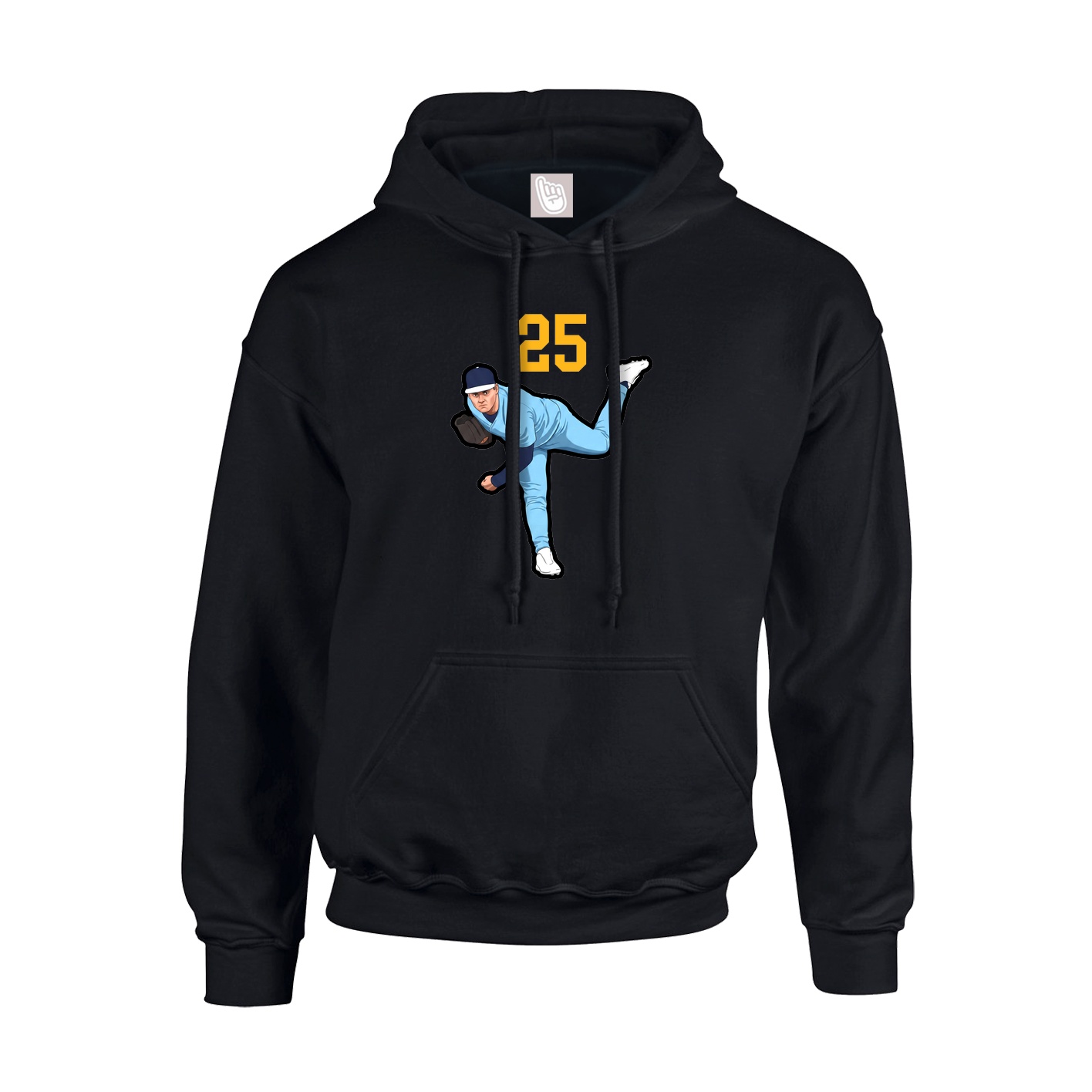 Youth Hoodie — Number Top in Black