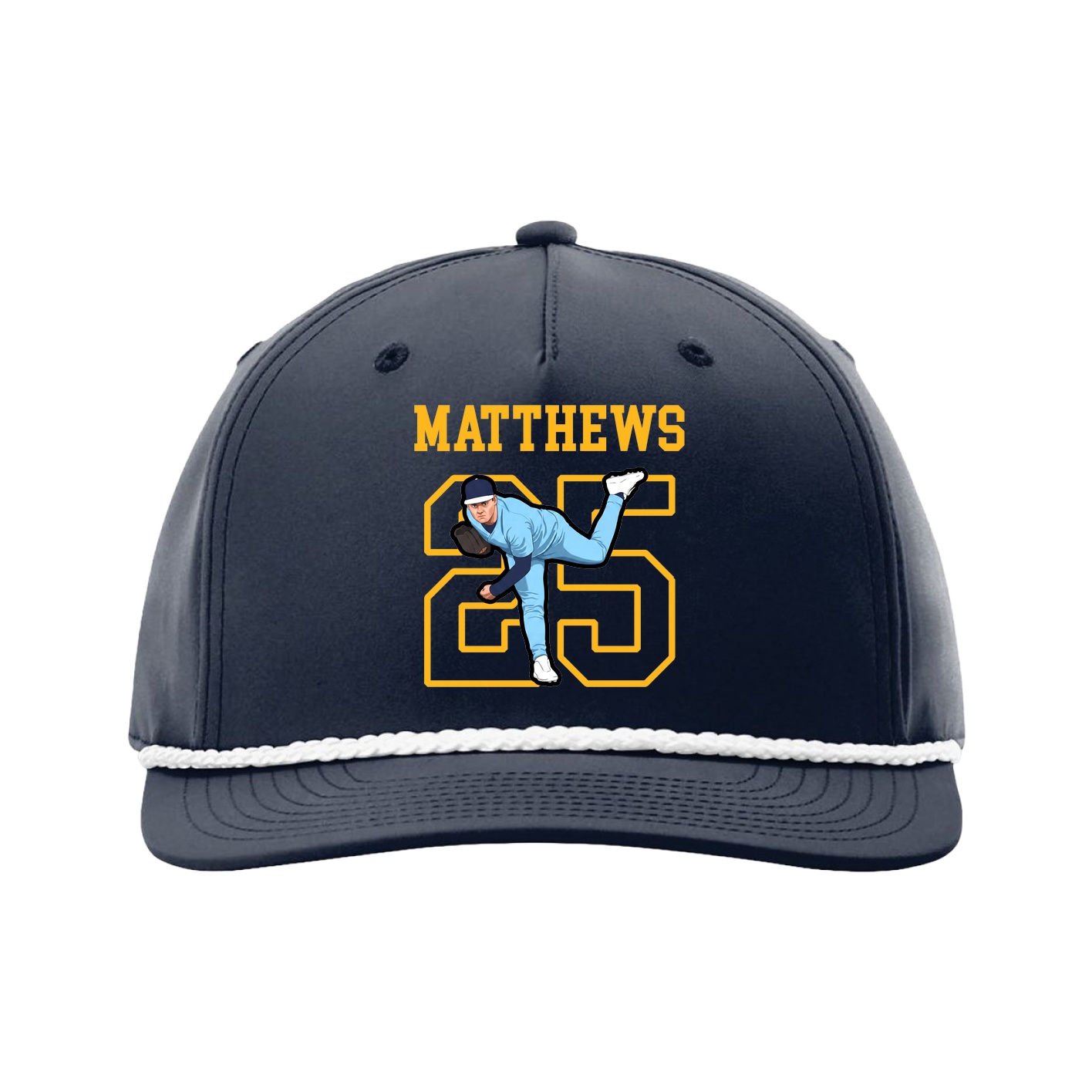 Five-Panel Classic Rope Cap — Shirsey in Navy