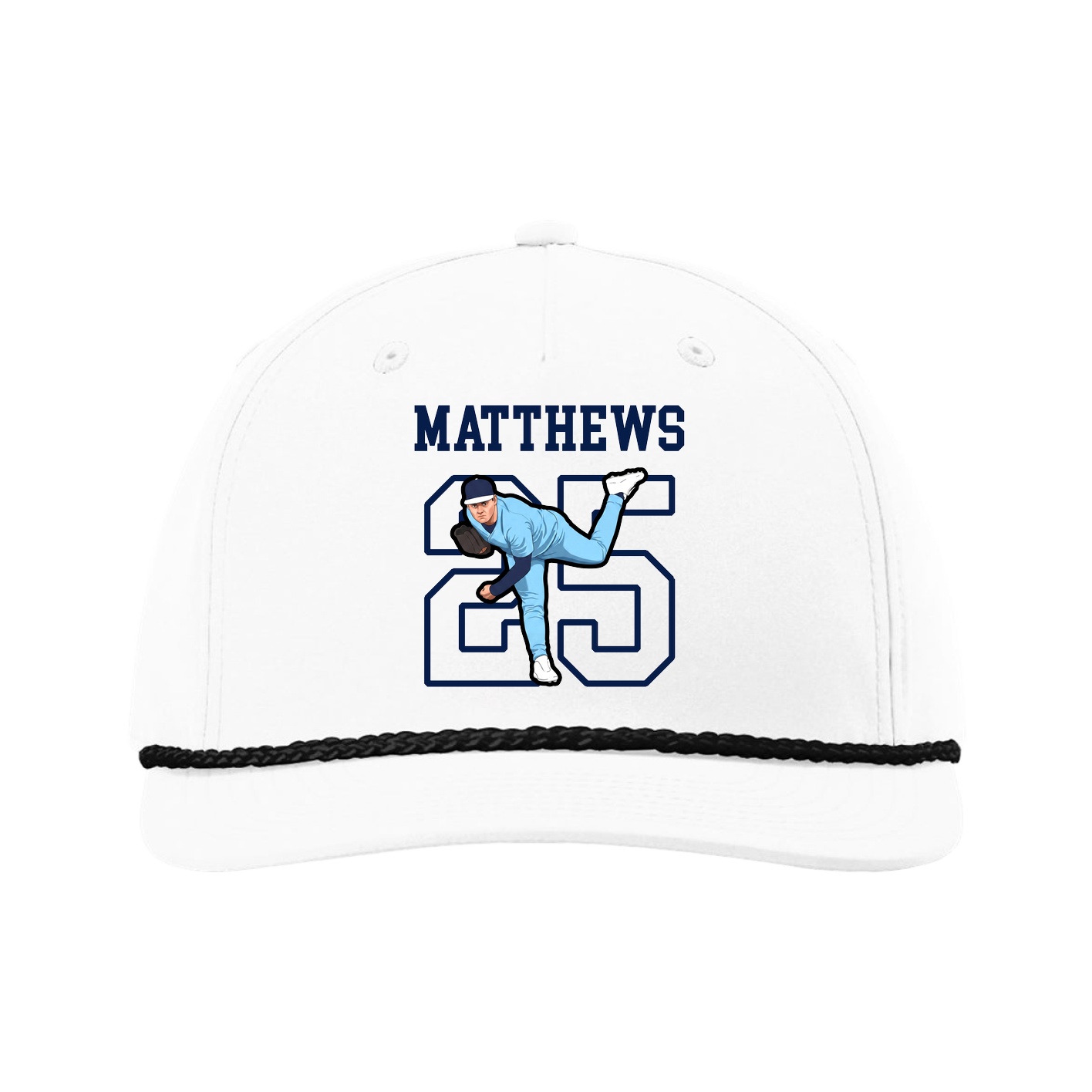 Five-Panel Classic Rope Cap — Shirsey in White