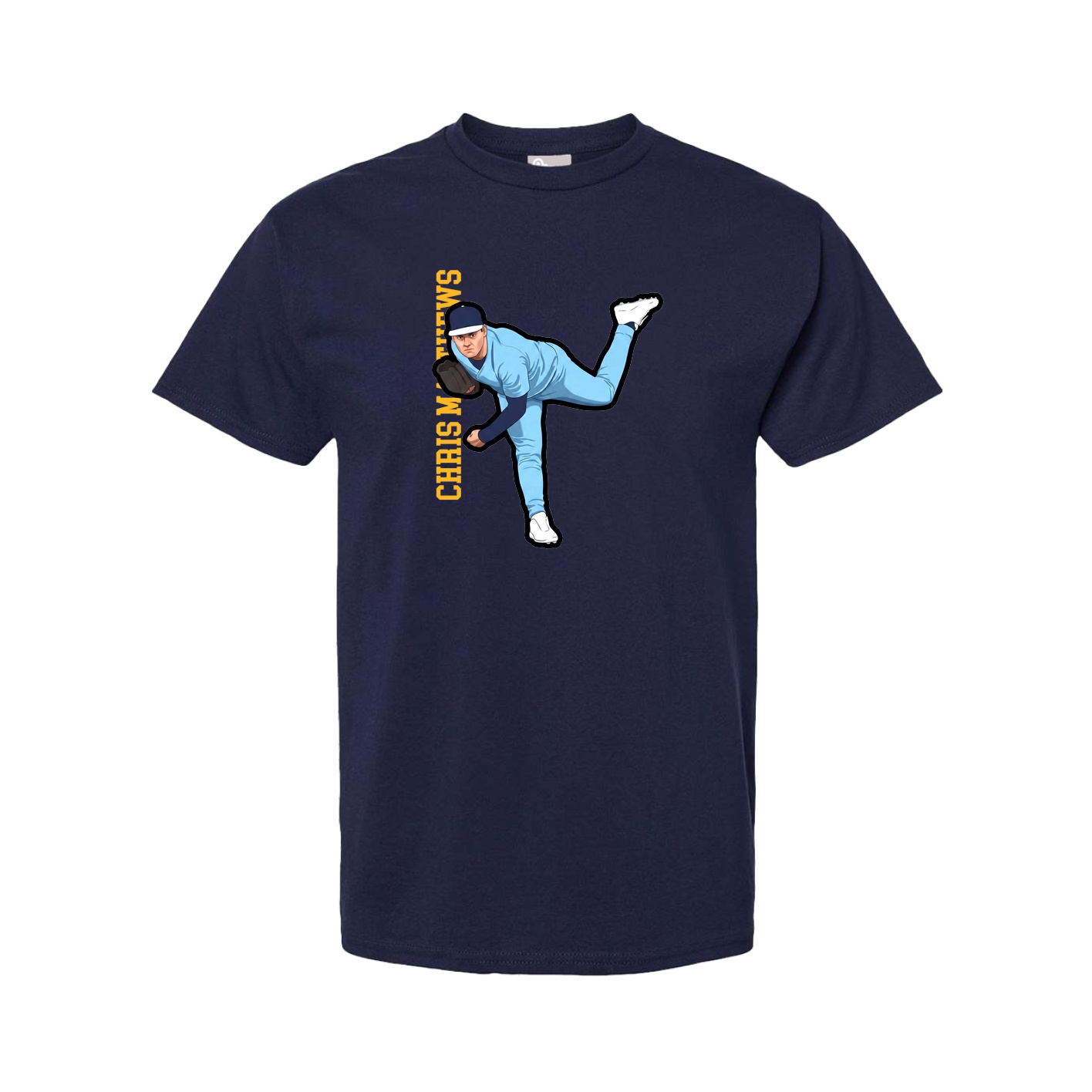 Youth Tee — Name Vertical in Navy