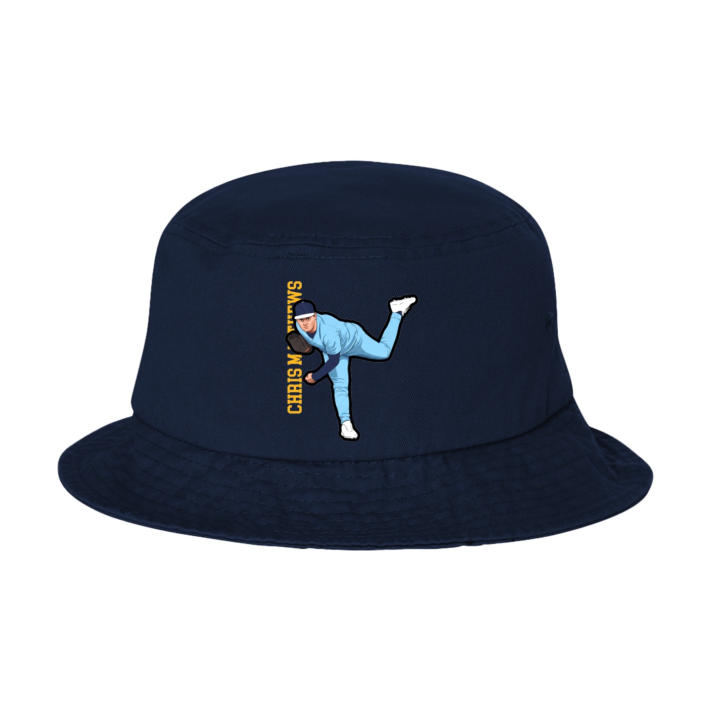 Bucket Cap — Name Vertical in Navy