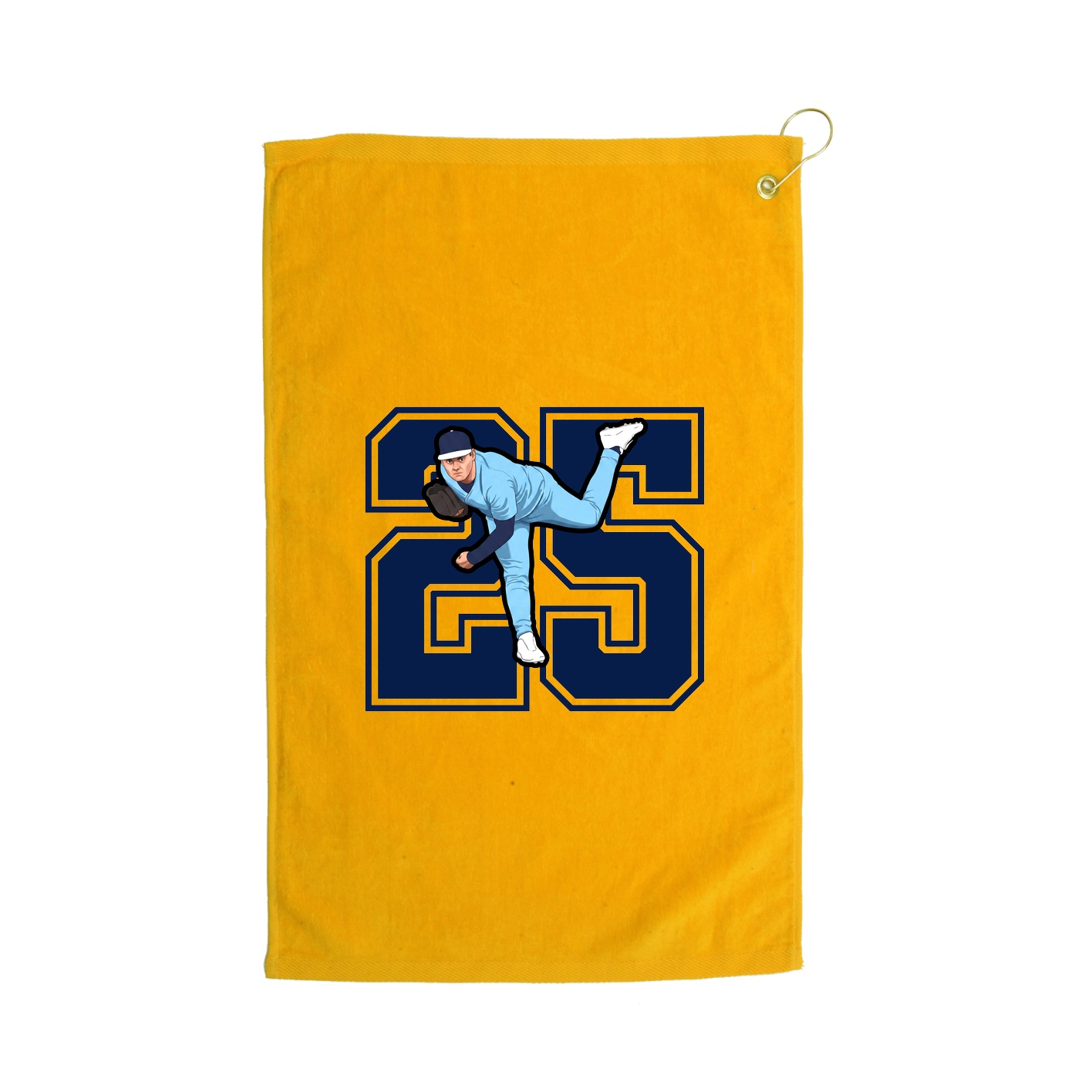 Golf Towel — Number in Gold