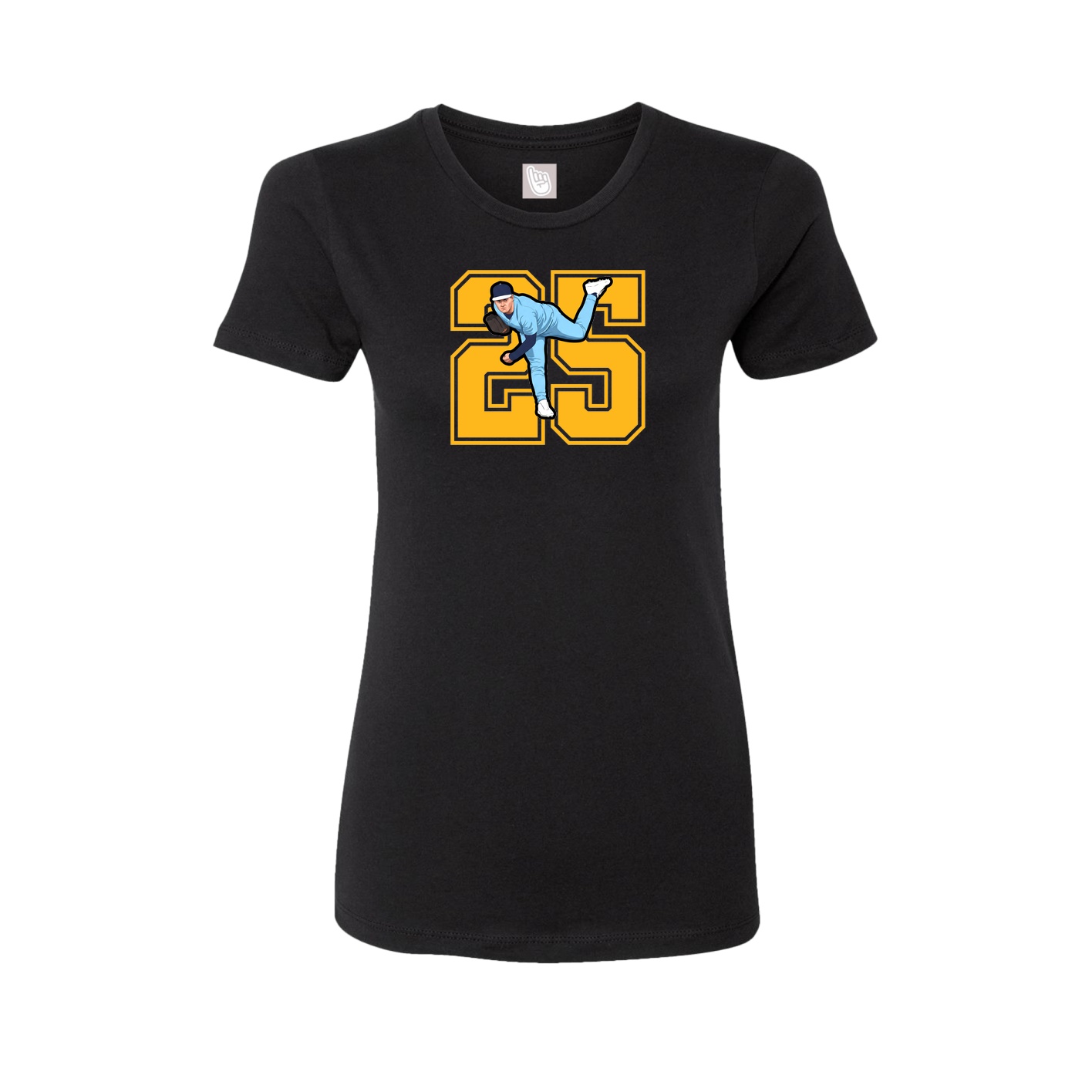 Womens Tee — Number in Black