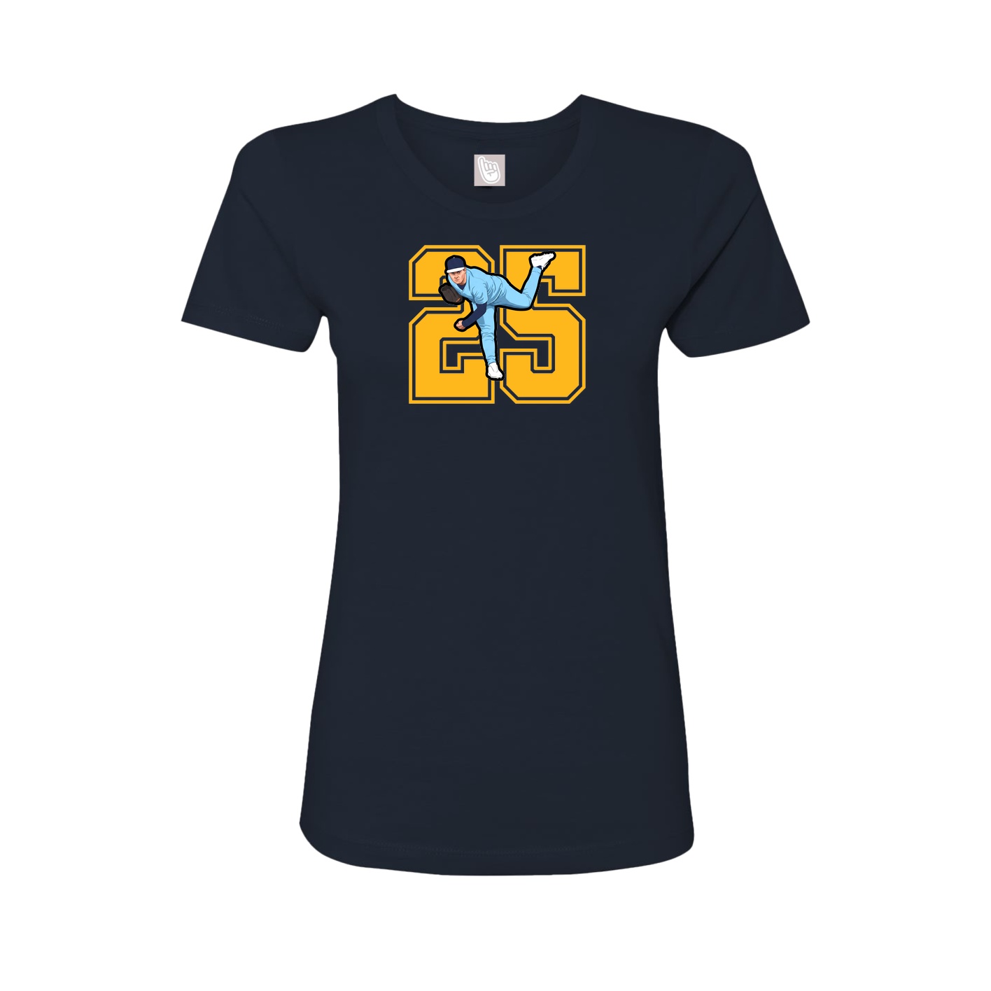 Womens Tee — Number in Navy
