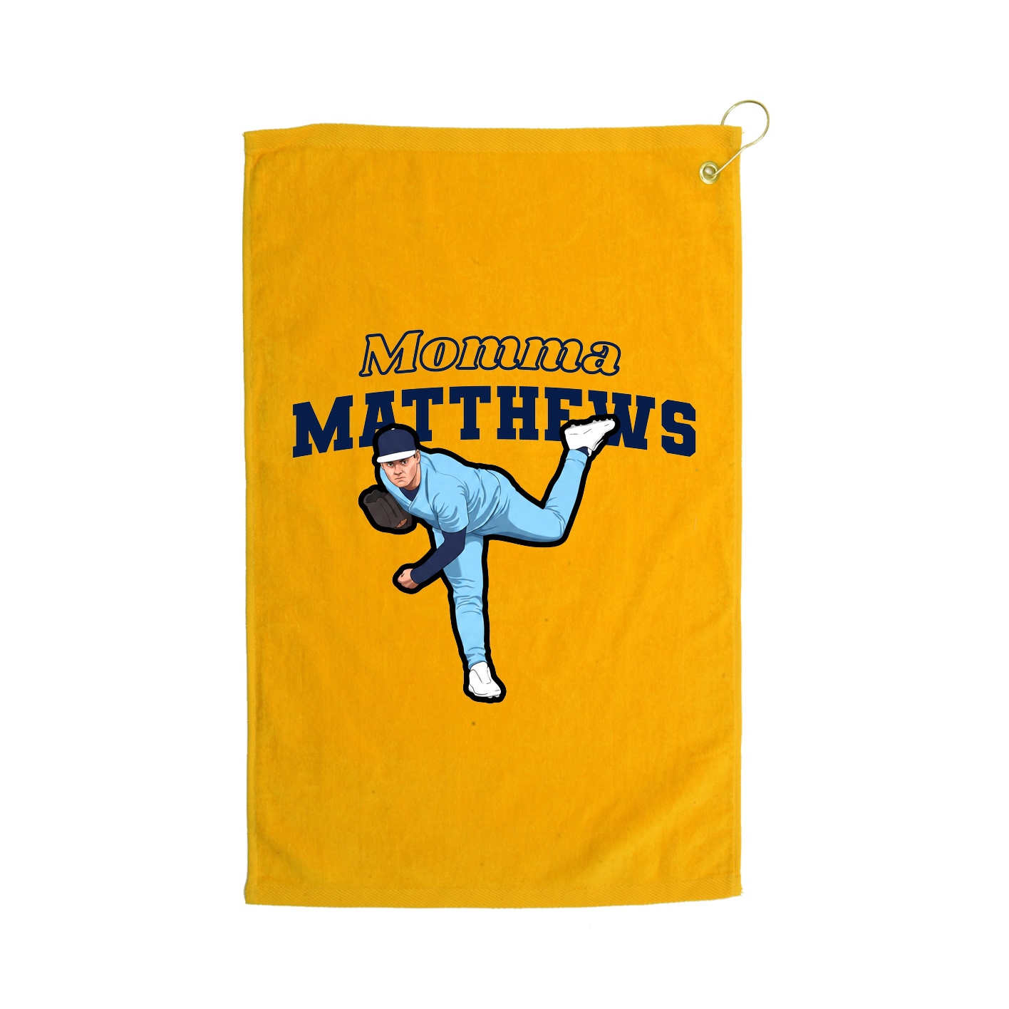 Golf Towel — Mothers Day Block in Gold