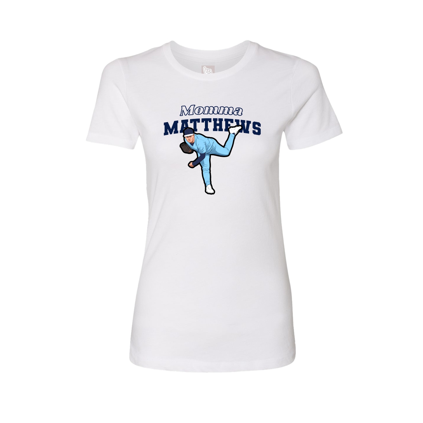Womens Tee — Mothers Day Block in White