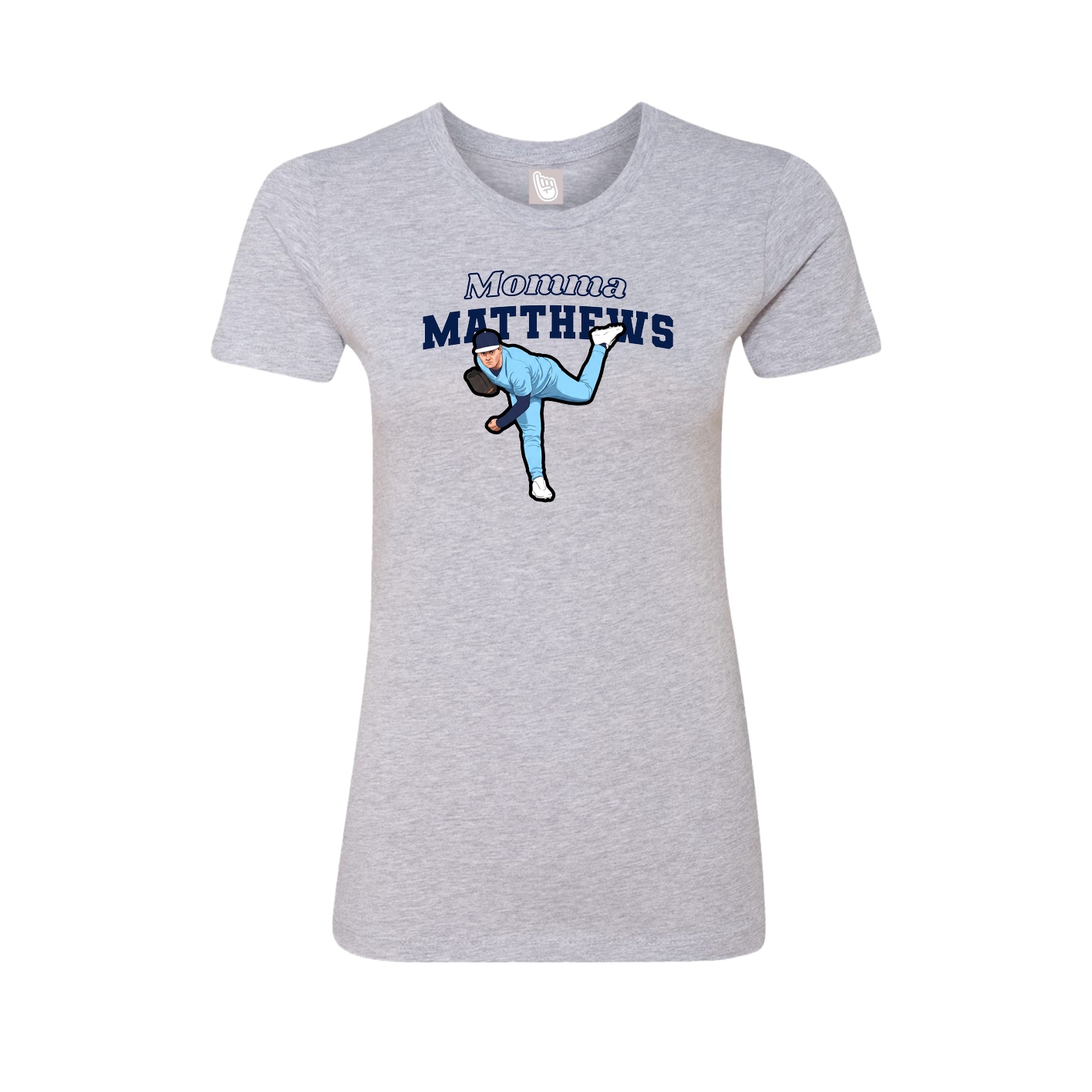 Womens Tee — Mothers Day Block in Grey