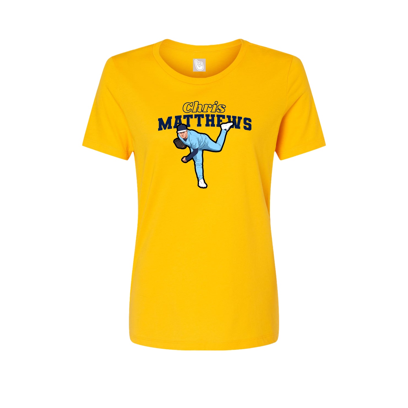 Womens Tee — Name Arch in Gold