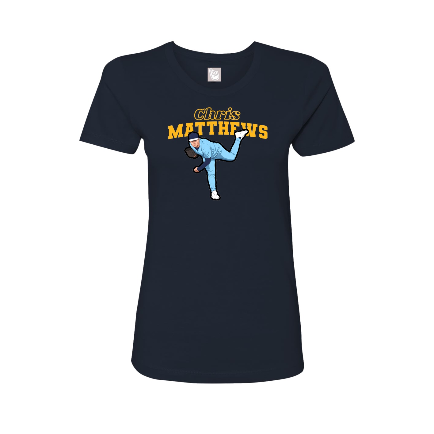 Womens Tee — Name Arch in Navy