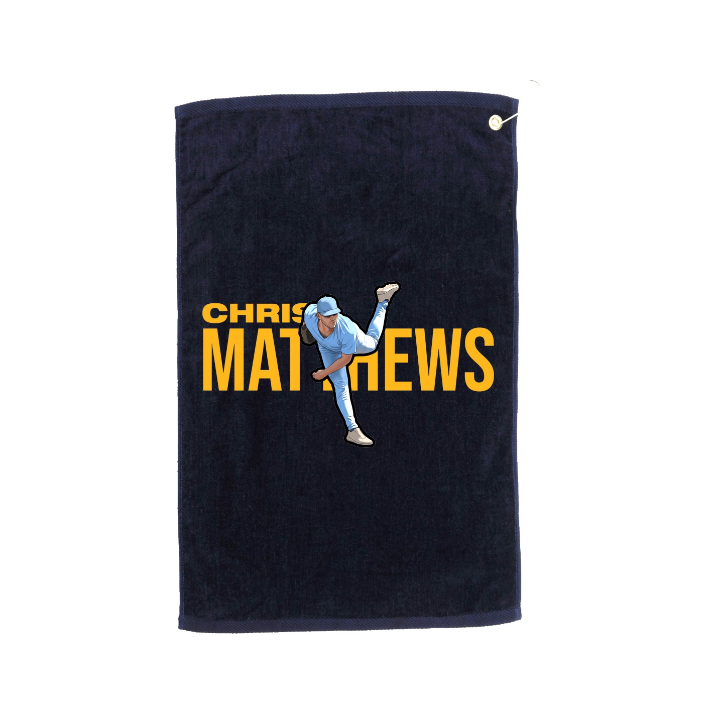 Golf Towel — Player Name in Navy