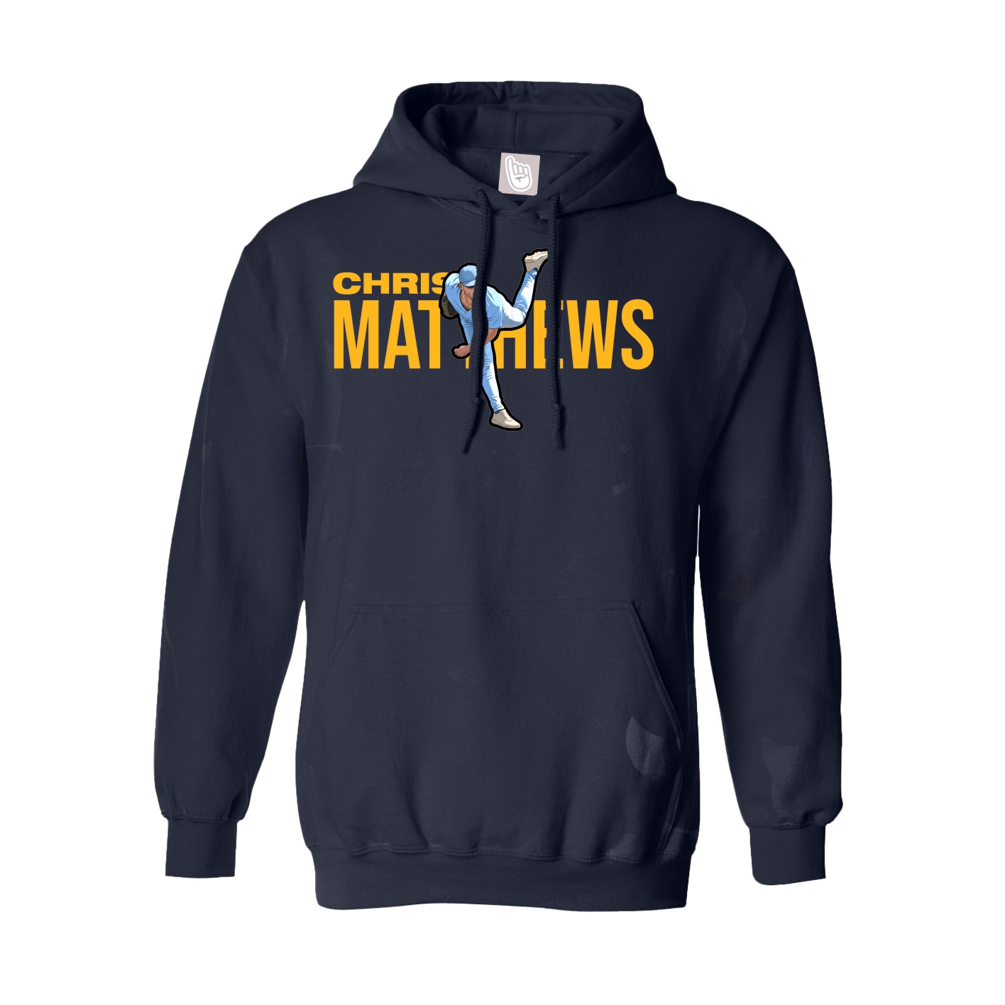 Youth Hoodie — Player Name in Navy
