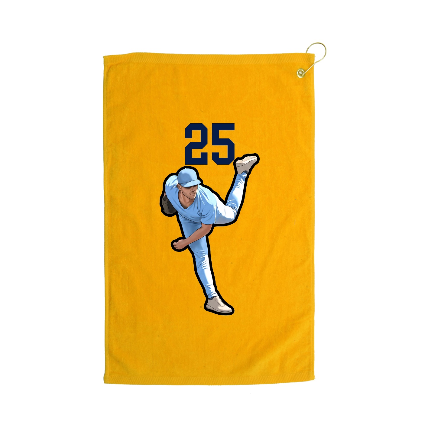 Golf Towel — Number Top in Gold