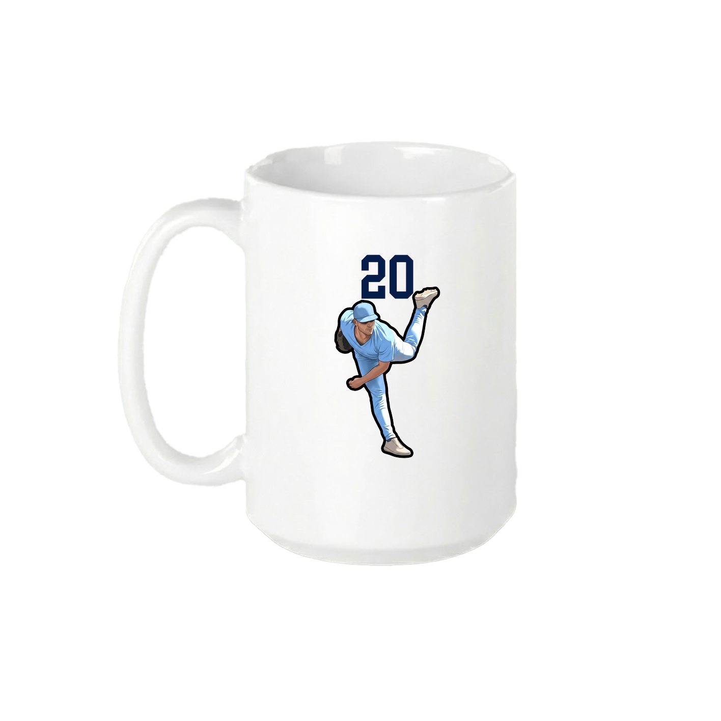 15oz Coffee Mug — Number Top in White