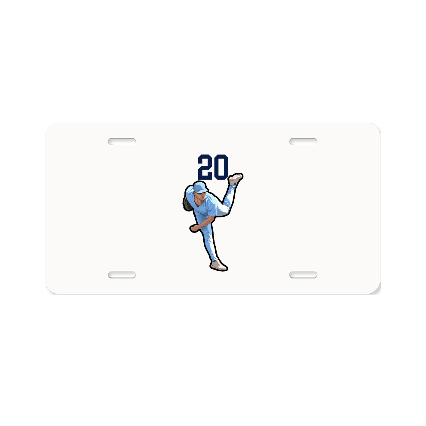 License Plate — Number Top in Classic