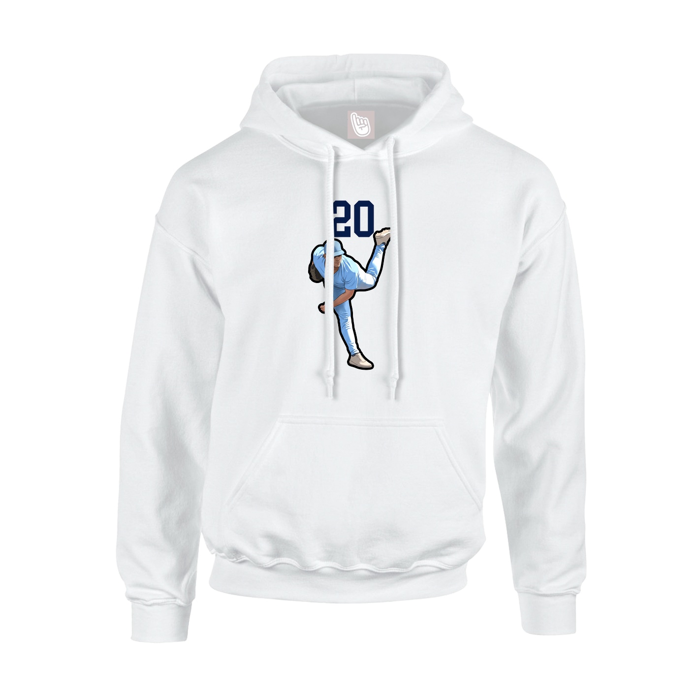 Hoodie — Number Top in White