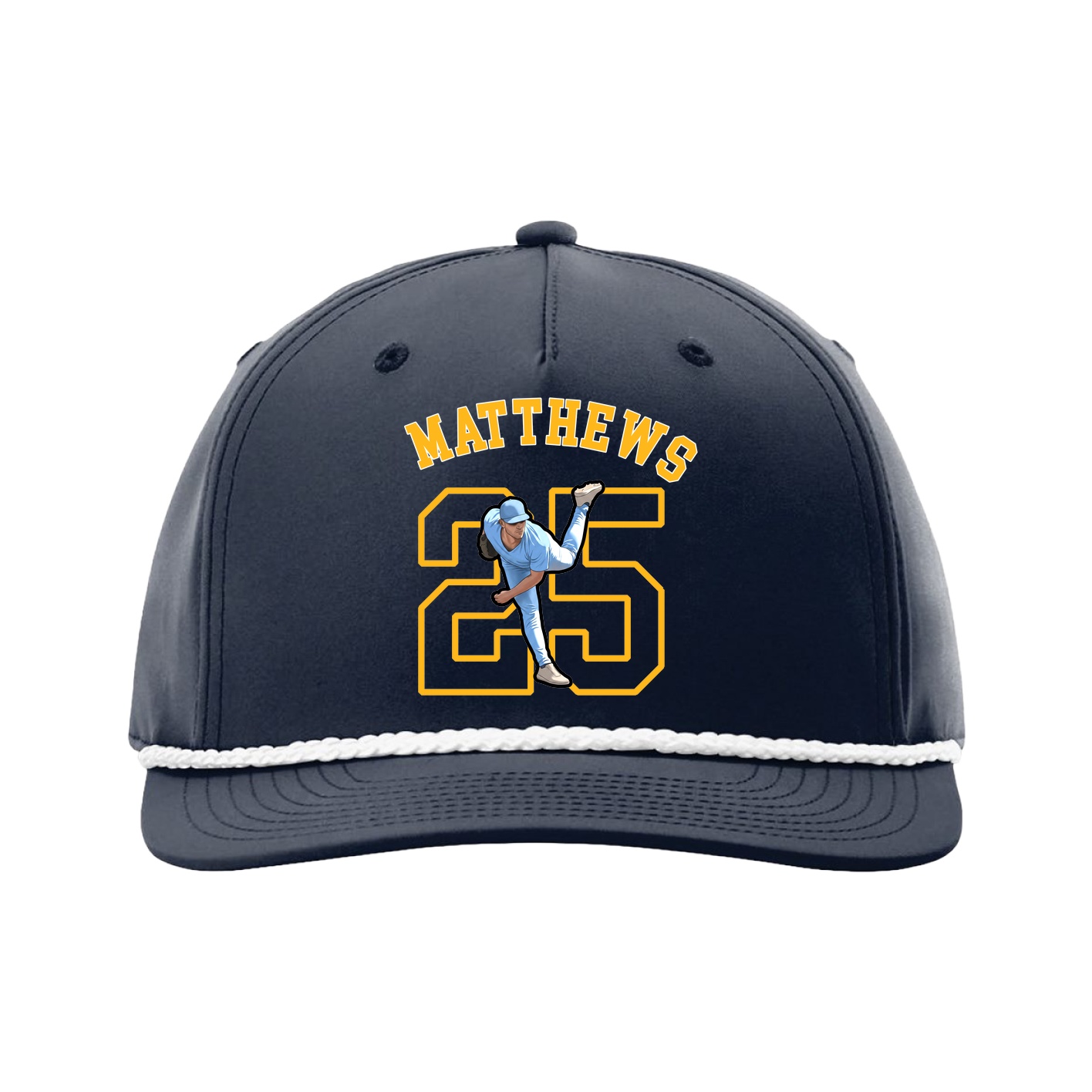 Five-Panel Classic Rope Cap — Shirsey Arch in Navy