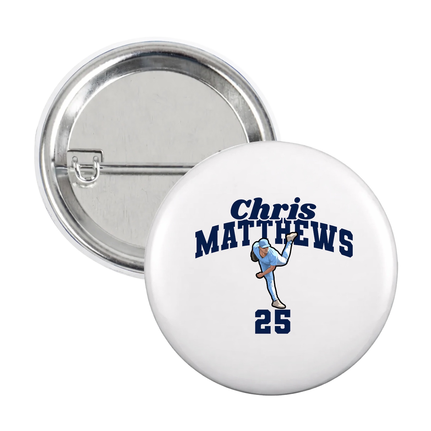 Game Day Button — Signature Arch in White