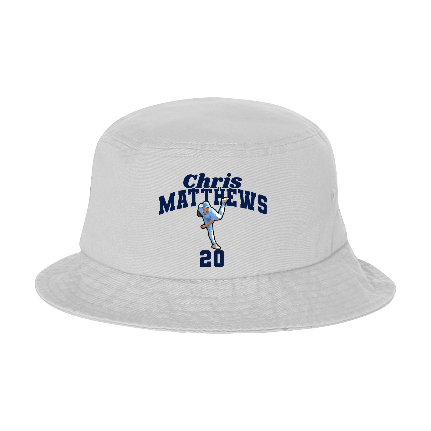 Bucket Cap — Signature Arch in White
