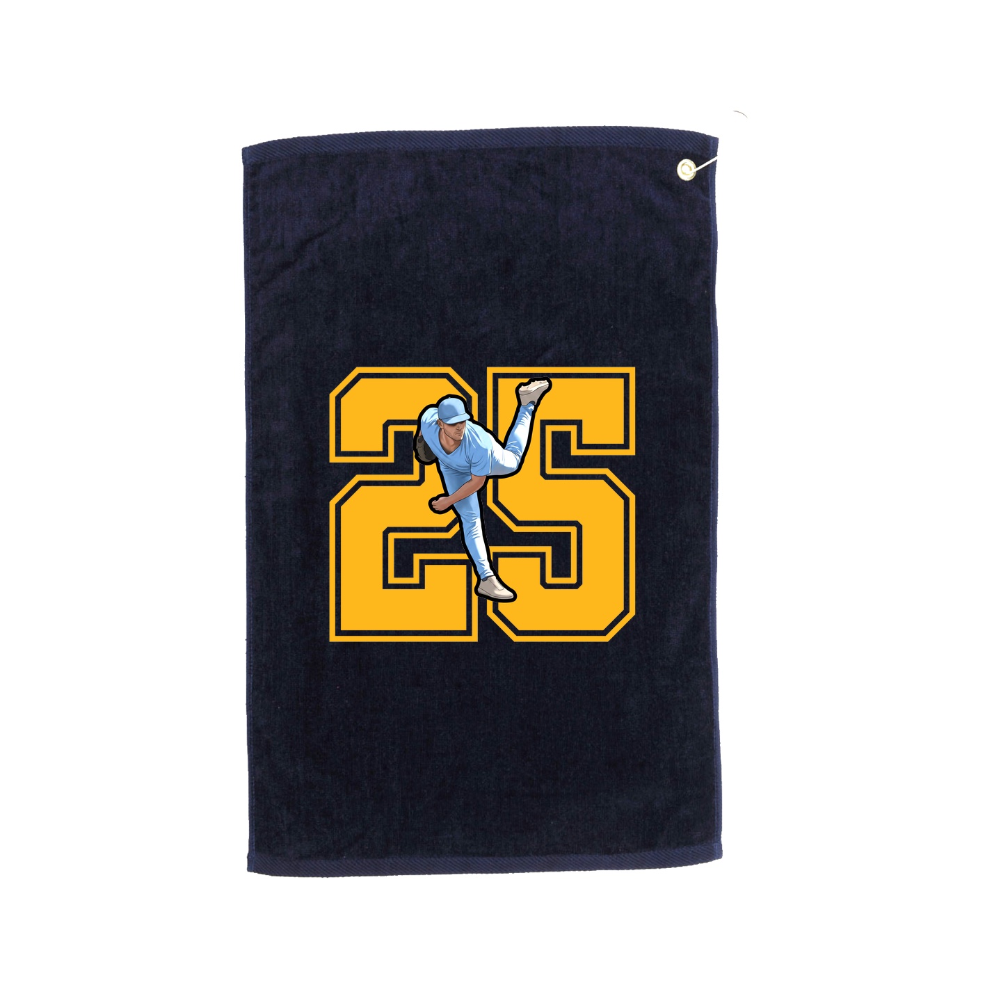 Golf Towel — Number in Navy