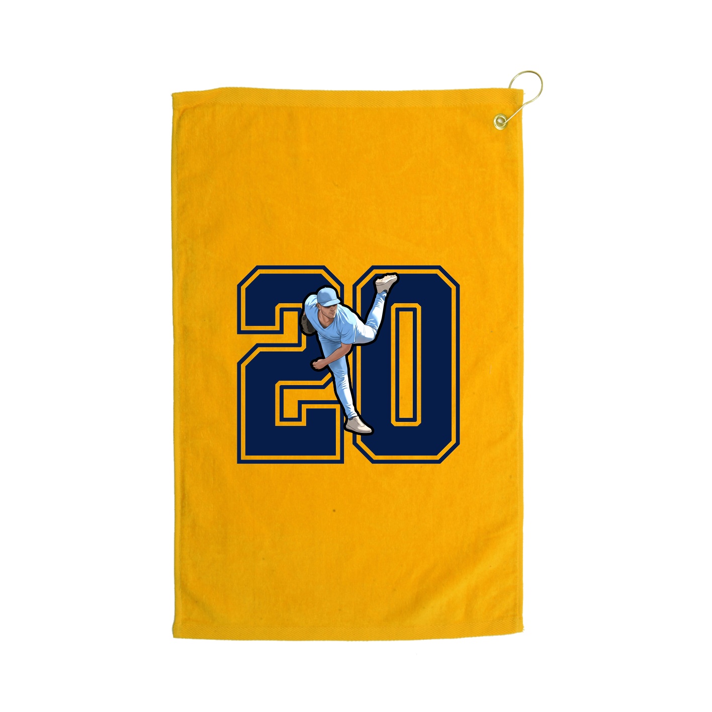 Golf Towel — Number in Gold