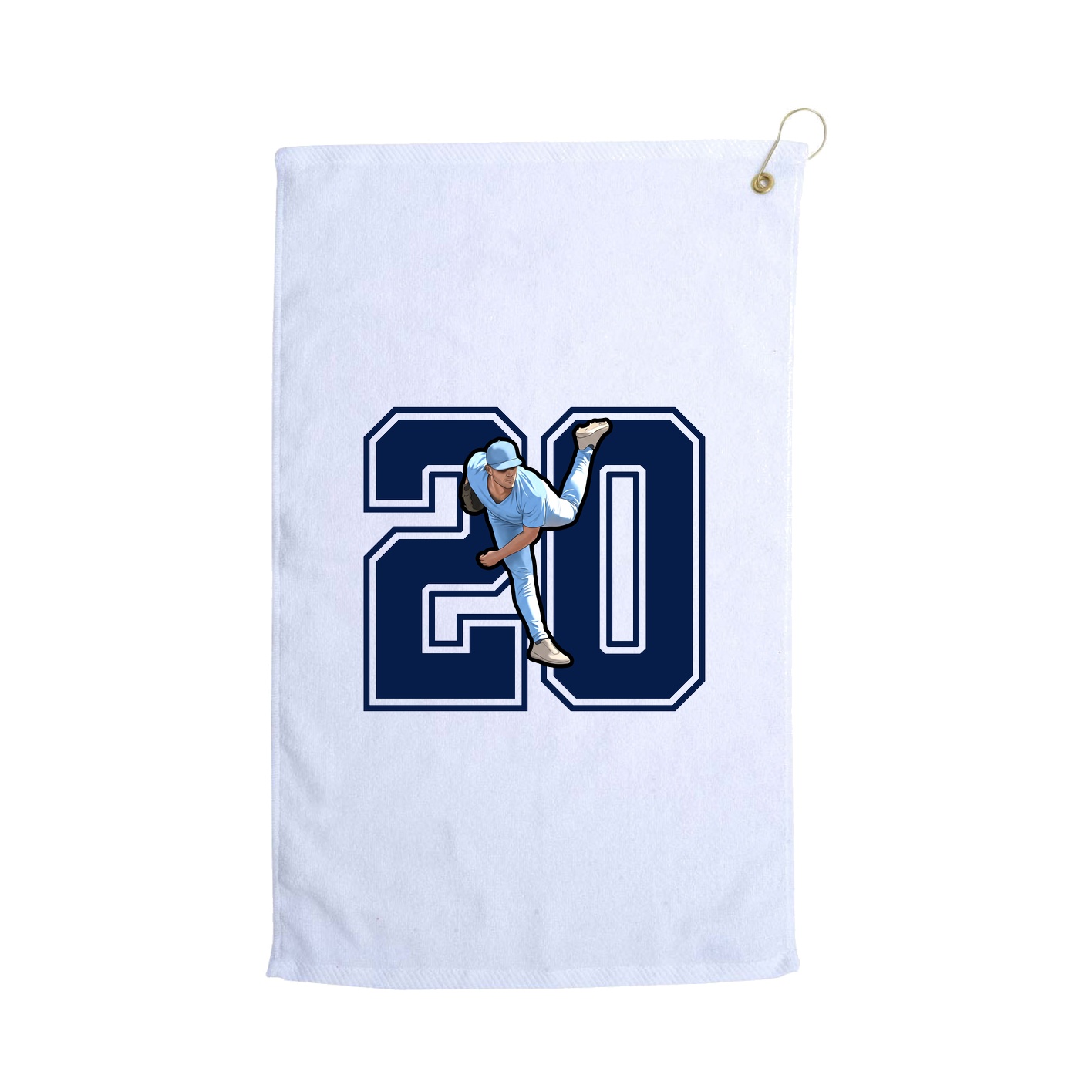Golf Towel — Number in White