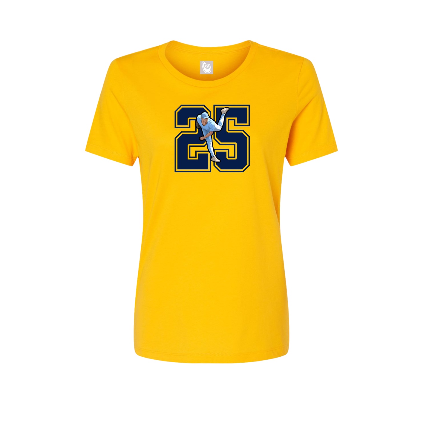 Womens Tee — Number in Gold