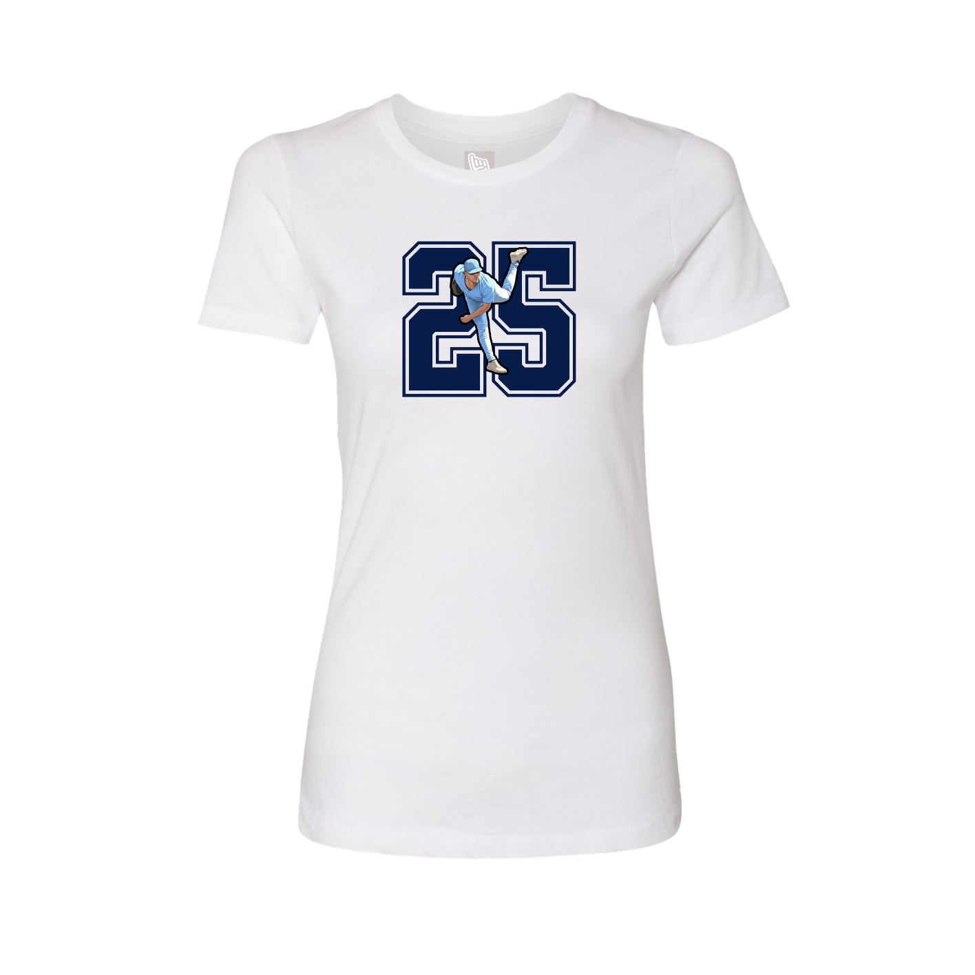 Womens Tee — Number in White