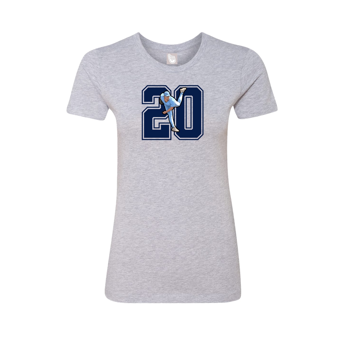 Womens Tee — Number in Grey