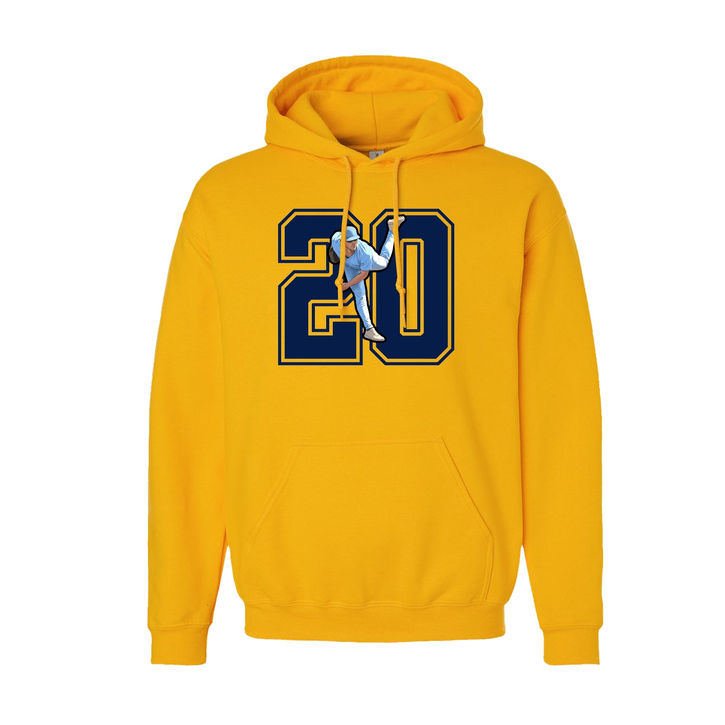 Hoodie — Number in Gold