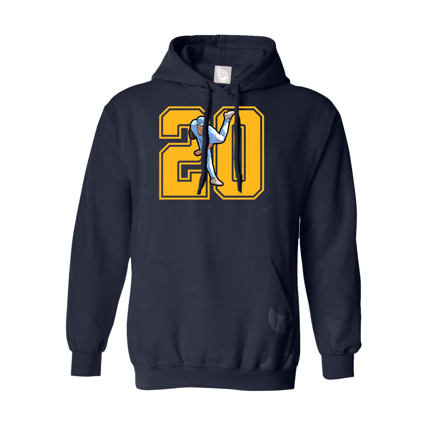Youth Hoodie — Number in Navy