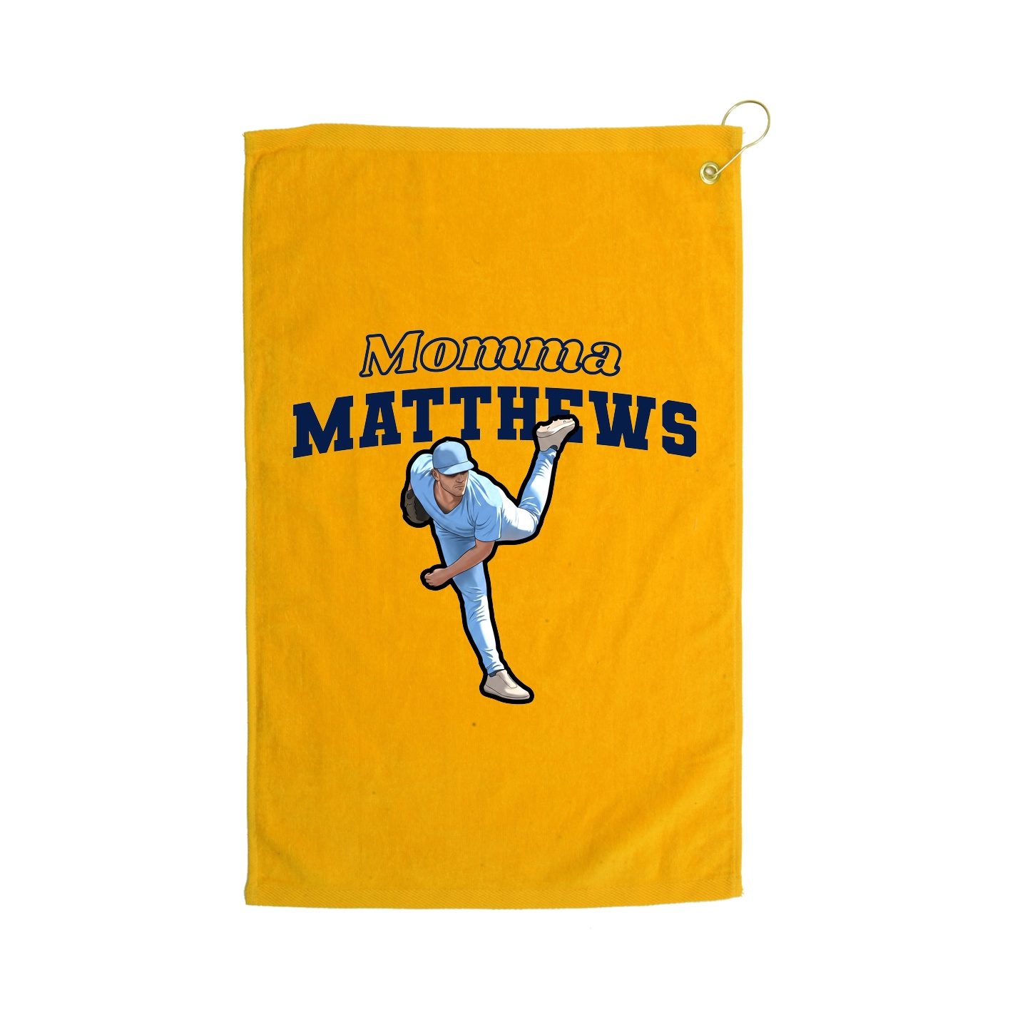 Golf Towel — Mothers Day Block in Gold