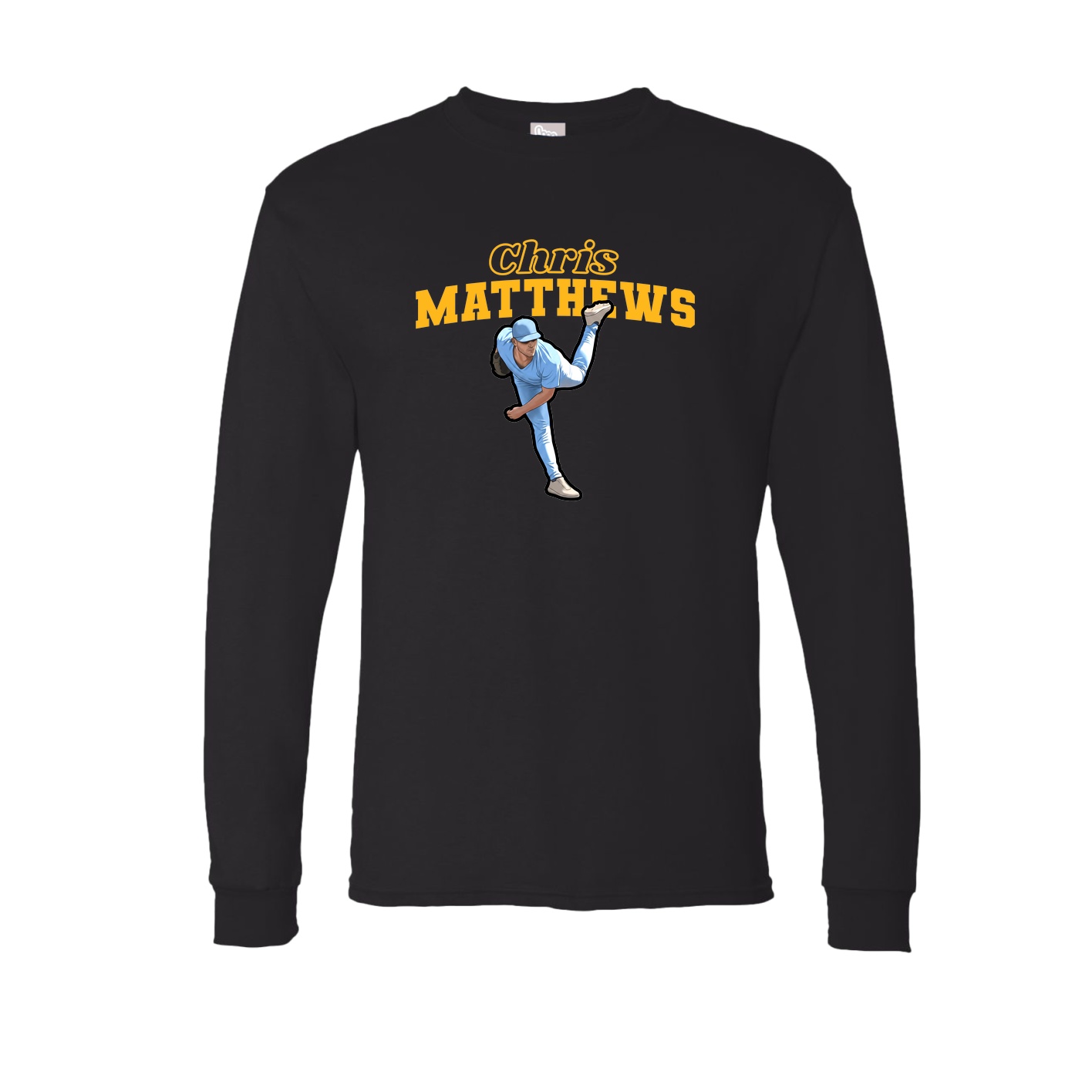 Long Sleeve Tee — Name Arch in Black