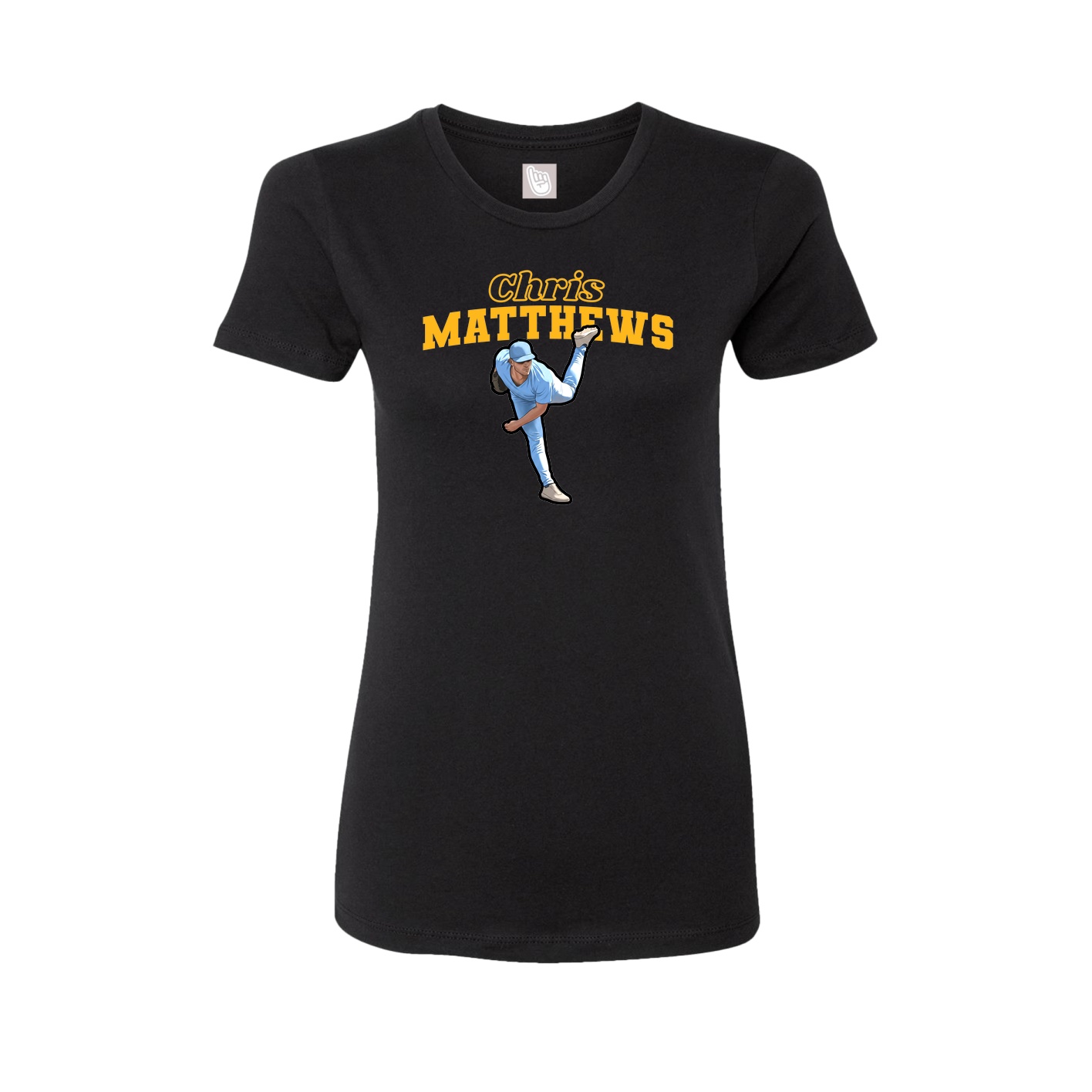 Womens Tee — Name Arch in Black