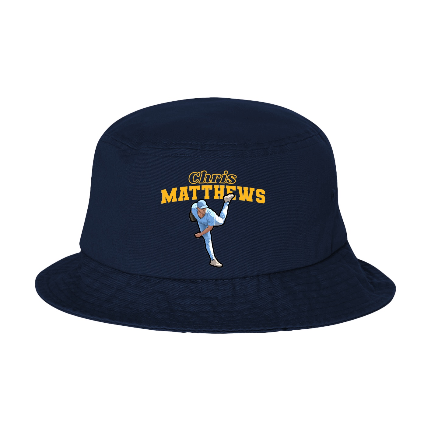 Bucket Cap — Name Arch in Navy