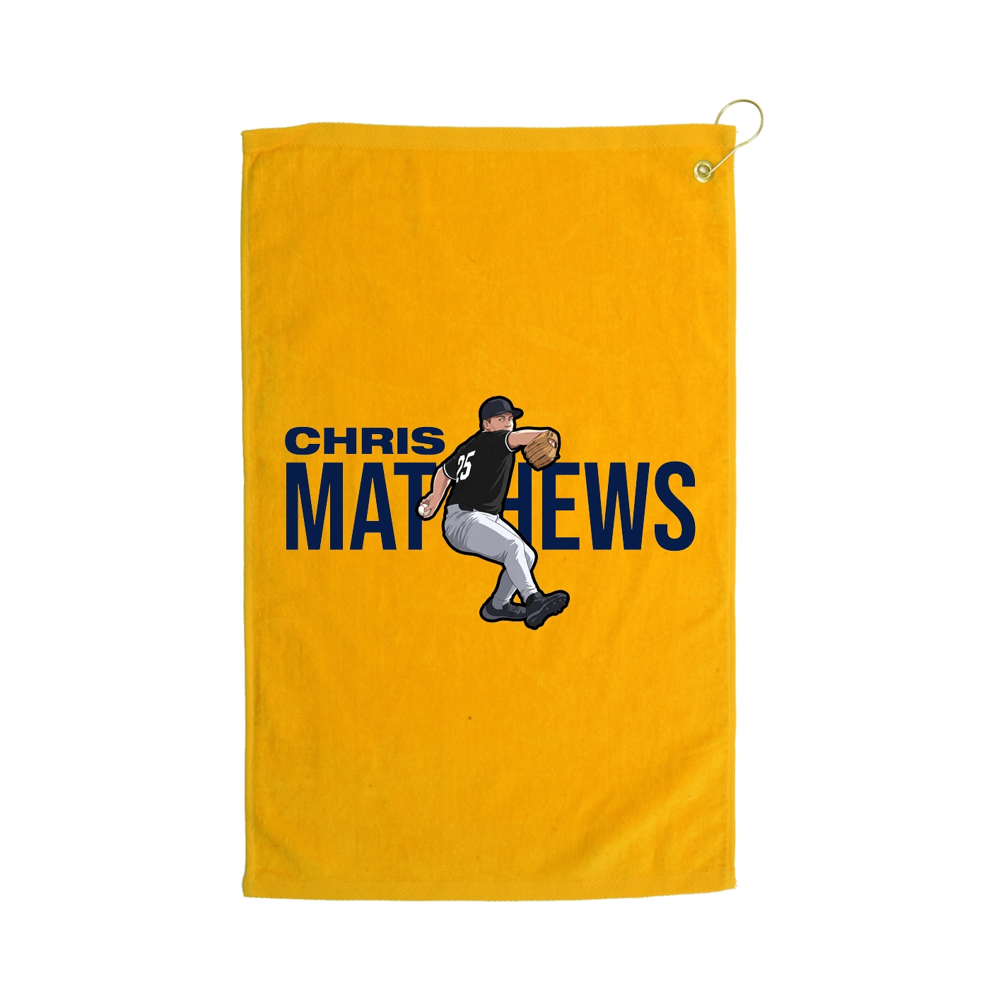 Golf Towel — Player Name in Gold