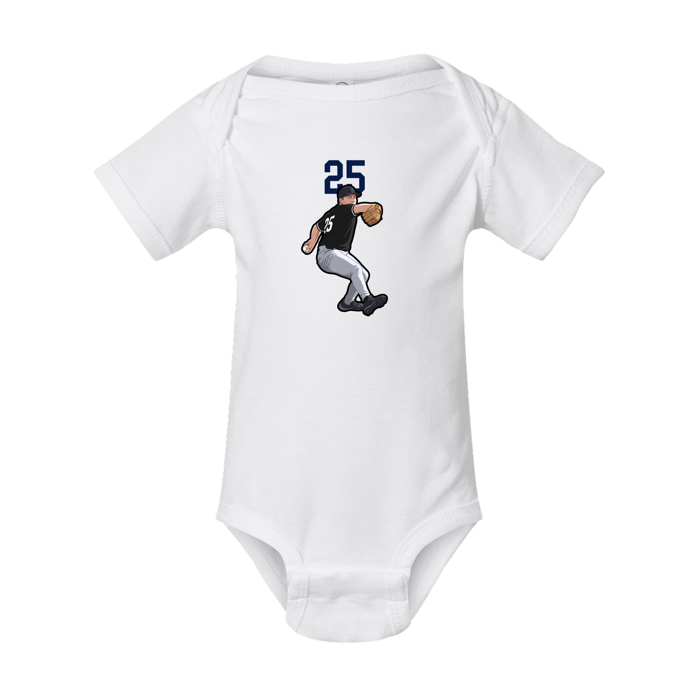 Baby Onesie — Number Top in White