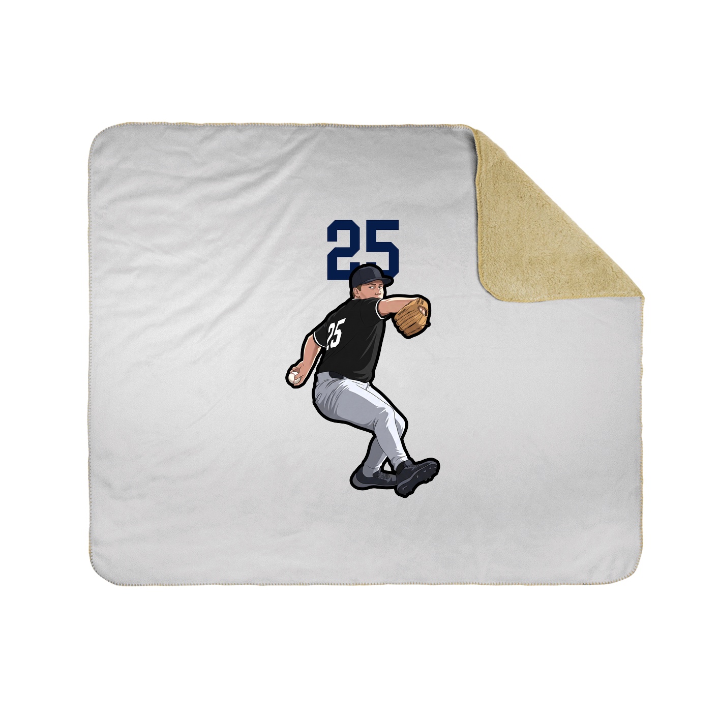 Throw Blanket — Number Top in White