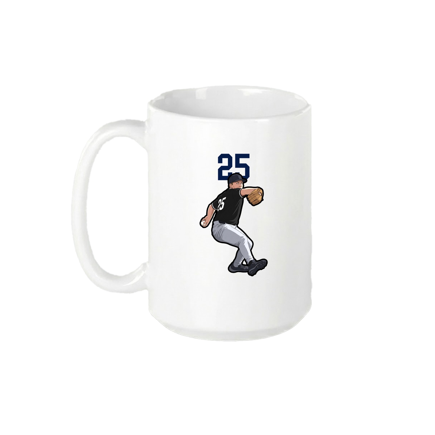 15oz Coffee Mug — Number Top in White