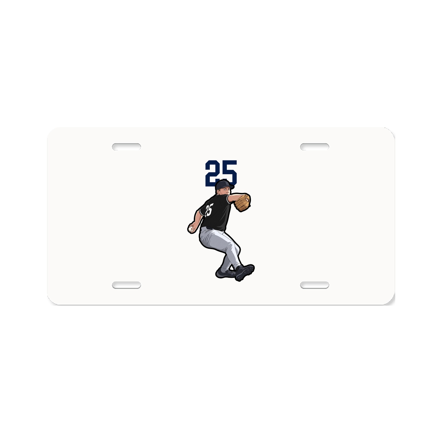 License Plate — Number Top in Classic