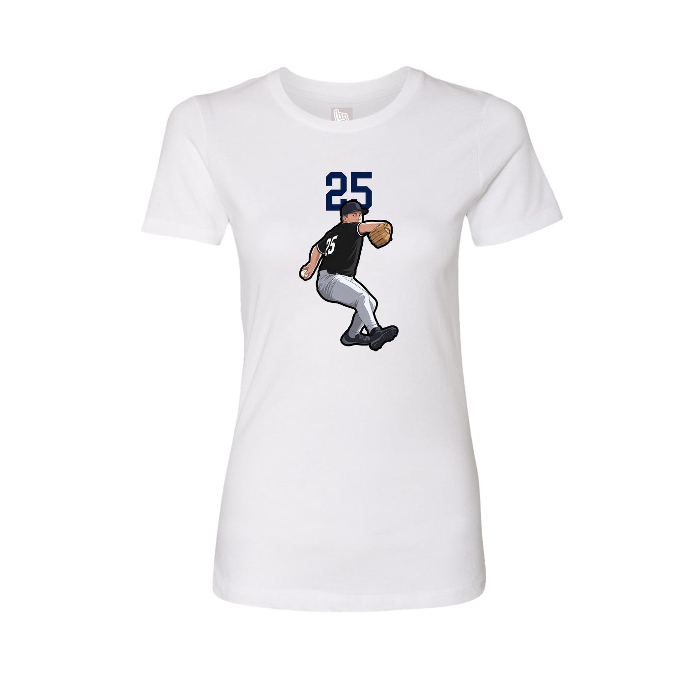 Womens Tee — Number Top in White
