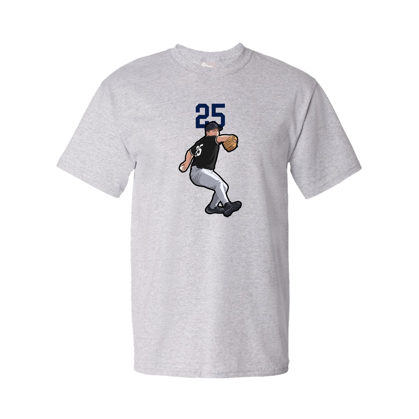 Youth Tee — Number Top in Grey
