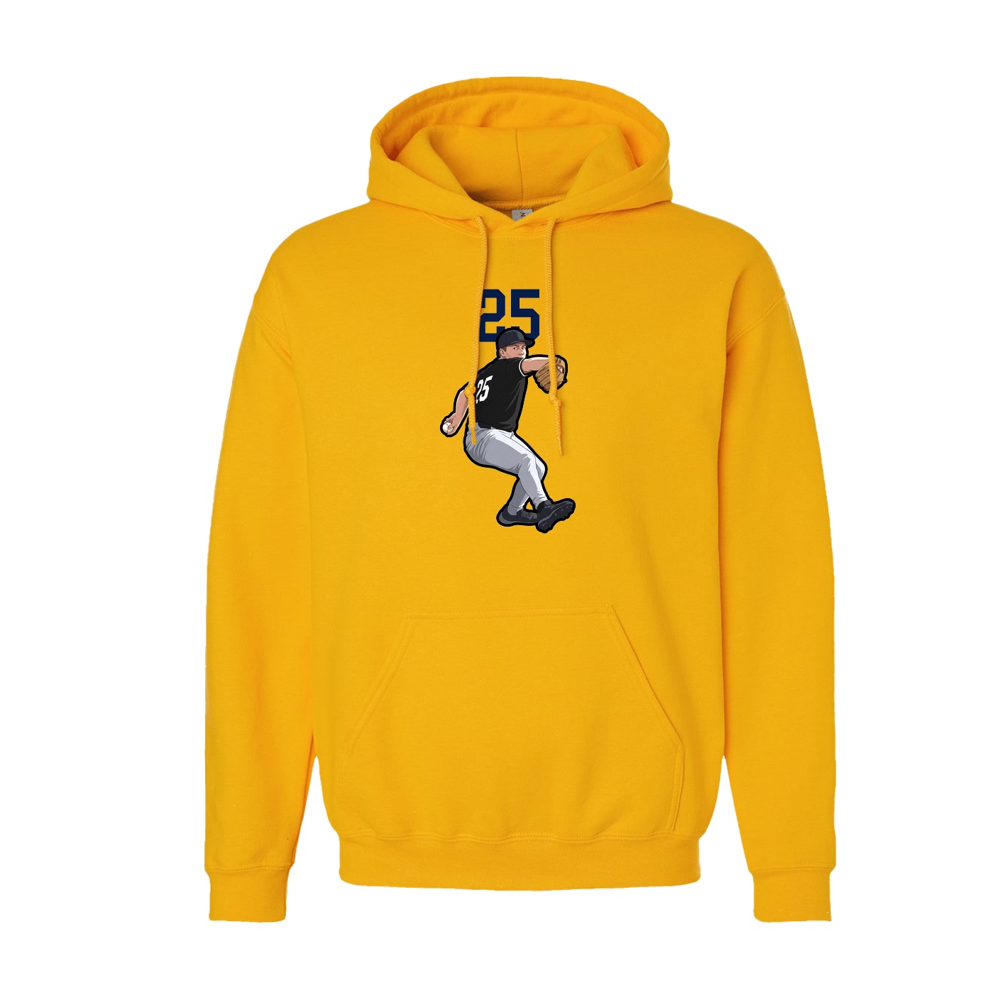 Hoodie — Number Top in Gold