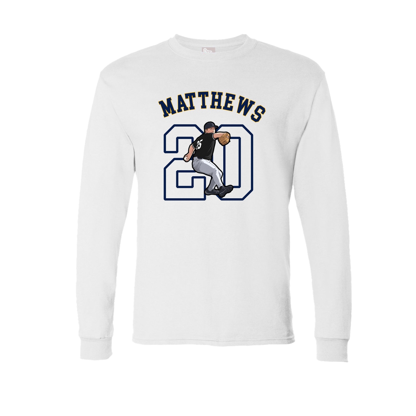 Long Sleeve Tee — Shirsey Arch in White