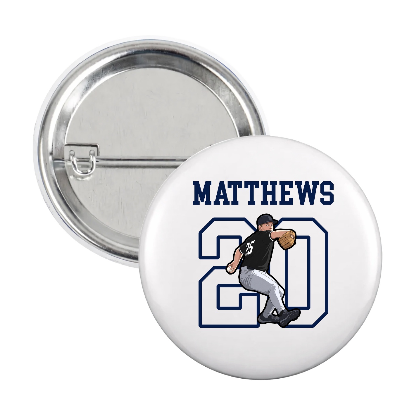 Game Day Button — Shirsey in White
