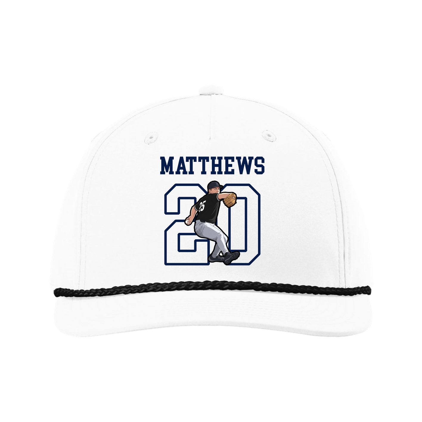 Five-Panel Classic Rope Cap — Shirsey in White